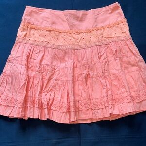 Wet Seal Peach Lace Mini Skirt